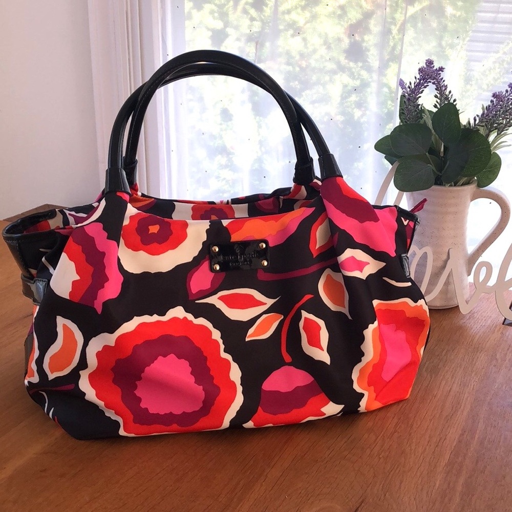Black and Multicolor Nylon Kate Spade Stevie